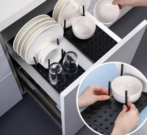 Drain Shelf Dish Drying Rack Kitchen Drawer Organizer