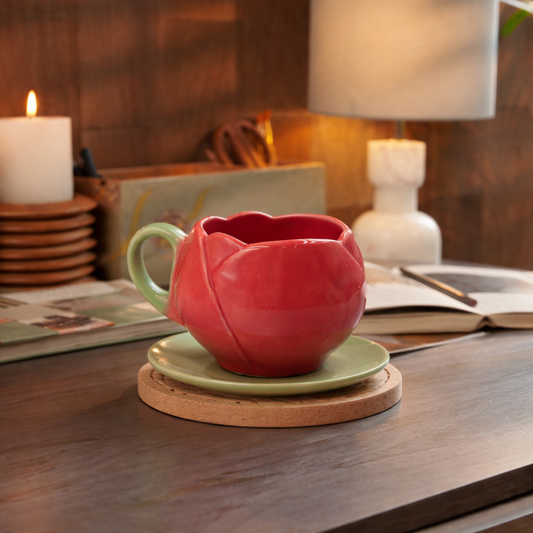 Lotus Shape Ceramic Coffee Mug