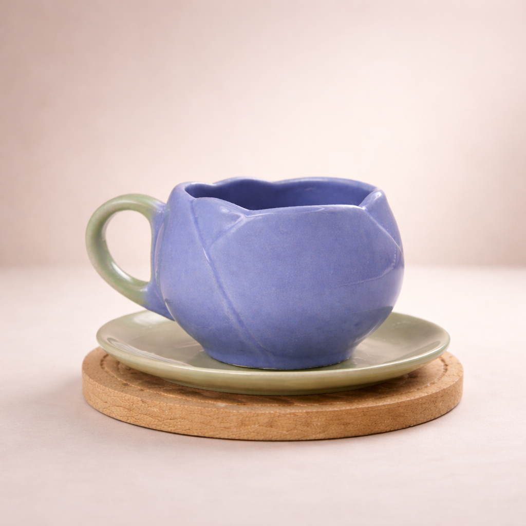 Lotus Shape Ceramic Coffee Mug