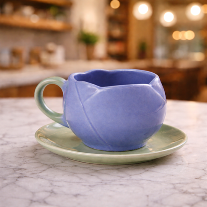 Lotus Shape Ceramic Coffee Mug
