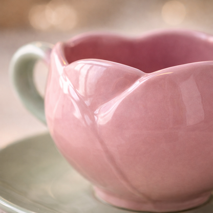 Lotus Shape Ceramic Coffee Mug