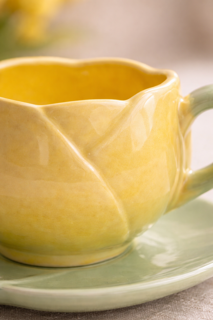 Lotus Shape Ceramic Coffee Mug