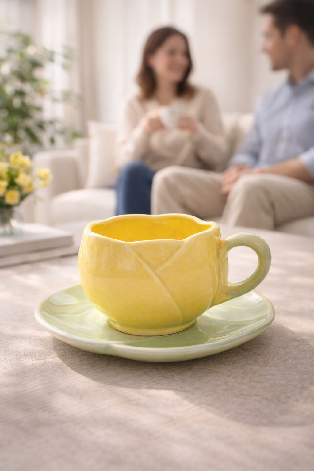 Lotus Shape Ceramic Coffee Mug